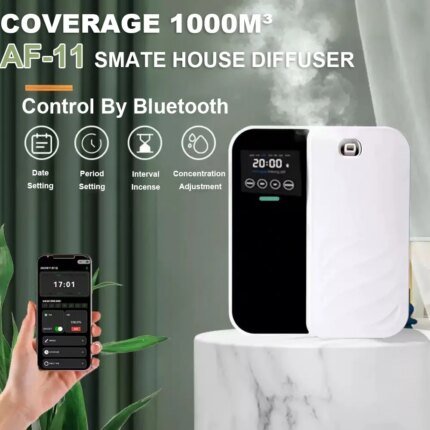 1000m³ Scent Diffuser Machine Wall Mounted Fragrance Diffuser Bluetooth Essential Oils Diffuser Electric Smell for Home Hotel
