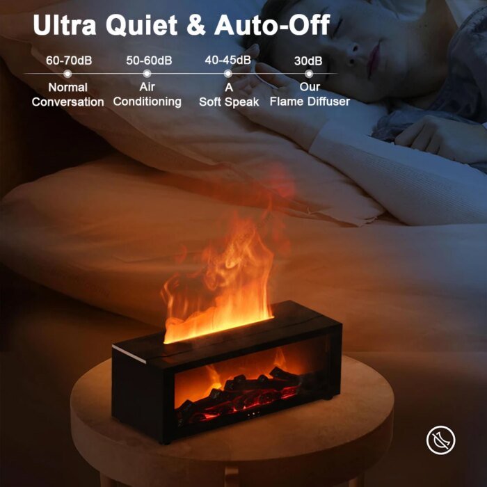 Air Humidifier Essential Oils Humidifiers Home Aroma Humidifier Flame Automatic Fragrance Diffuser With Led Light Remote Control - Image 5