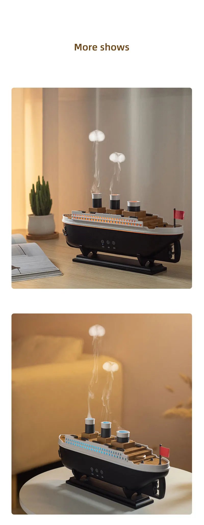 Retro Ship Air Humidifier Ultrasonic Aromatherapy Diffusers Mist Maker Fragrance Essential Oil Aroma Difusor Remote Control Retro Ship Air Humidifier Ultrasonic Aromatherapy Diffusers Mist Maker Fragrance Essential Oil Aroma Difusor Remote Control