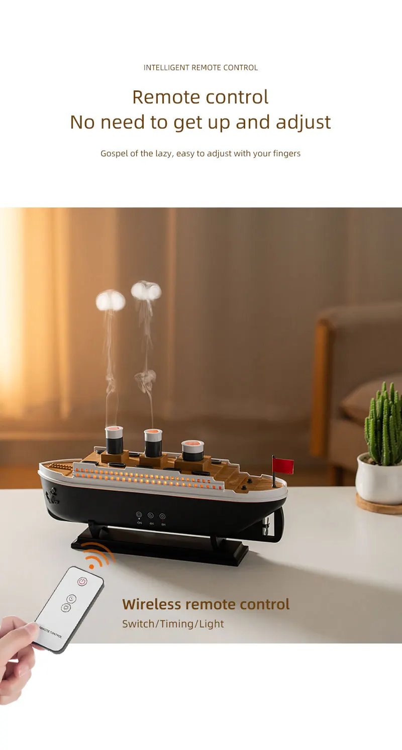 Retro Ship Air Humidifier Ultrasonic Aromatherapy Diffusers Mist Maker Fragrance Essential Oil Aroma Difusor Remote Control Retro Ship Air Humidifier Ultrasonic Aromatherapy Diffusers Mist Maker Fragrance Essential Oil Aroma Difusor Remote Control