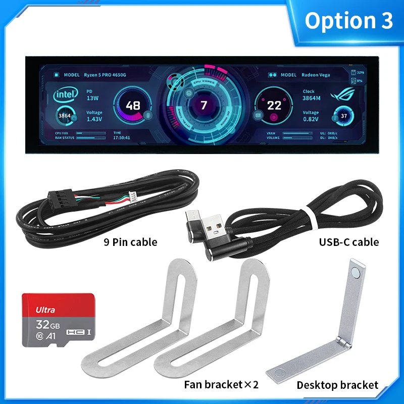 8.8 Inch Ips Type C Secondary Screen Usb-C Interface Computer Monitoring Cpu Gpu Ram Dislpay Smart Screen No Need Aida64 8.8 Inch Ips Type C Secondary Screen Usb-C Interface Computer Monitoring Cpu Gpu Ram Dislpay Smart Screen No Need Aida64