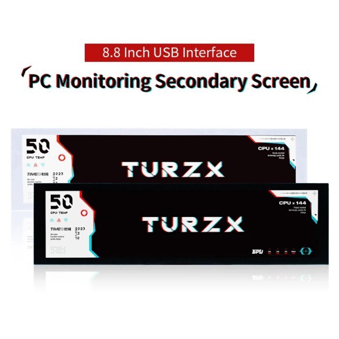 8.8 Inch Ips Type C Secondary Screen Usb-C Interface Computer Monitoring Cpu Gpu Ram Dislpay Smart Screen No Need Aida64 - Image 2