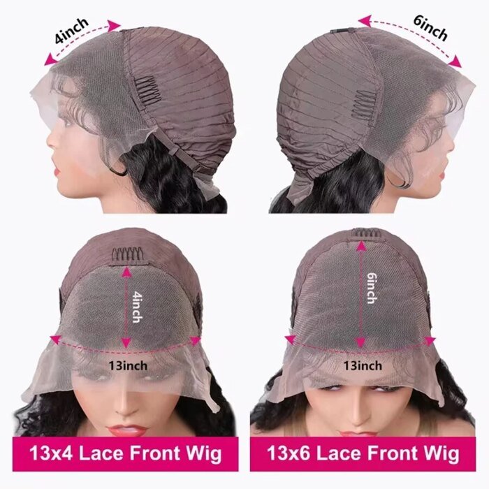 Water Wave 13X6 Lace Front Wigs Human Hair Wet And Wavy Wigs For Women Deep Curly Lace Front Wigs Pre Plucked With Baby Hair - Image 6