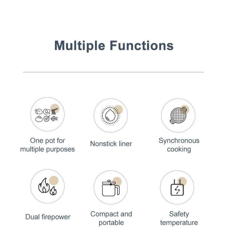 1.7L Electric Rice Cooker Single Double Layer 220V Multi Cooker Non-Stick Smart Mechanical Multicooker Steamed Rice Pot For Home