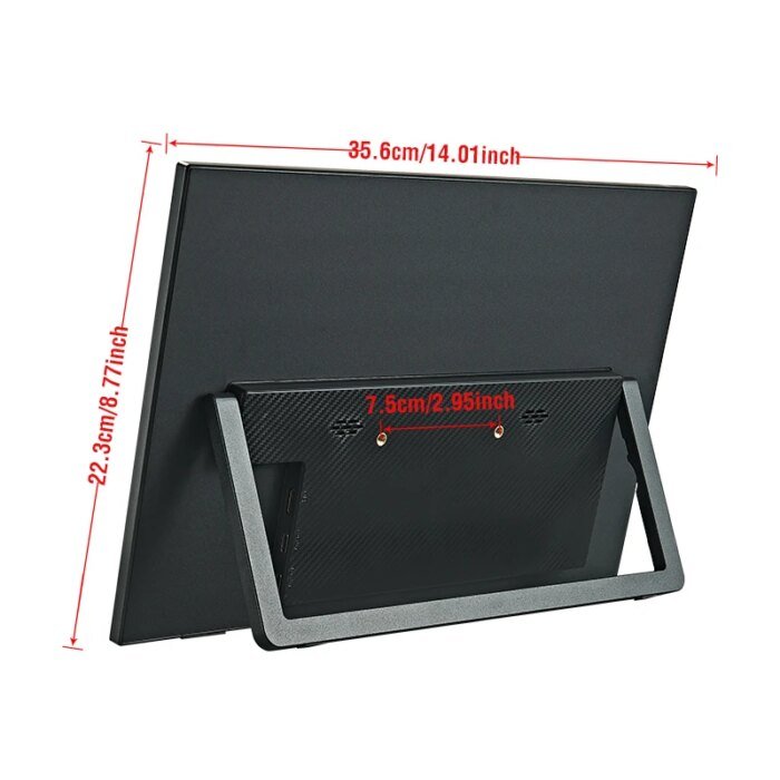Anmite 15.6-Inch Portable Touch Monitor 1080P Hdr 16:9 Low Blue Light For Xbox Ps4 / 5 Switch Cell Phone Pc Loptop Extension - Image 2