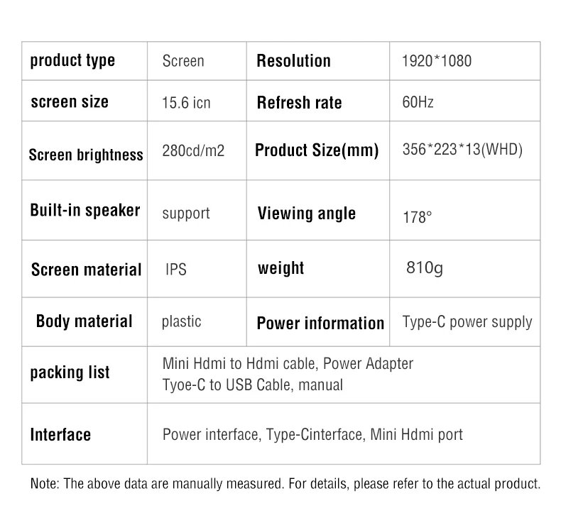 Anmite 15.6-Inch Portable Touch Monitor 1080P Hdr 16:9 Low Blue Light For Xbox Ps4 / 5 Switch Cell Phone Pc Loptop Extension Anmite 15.6-Inch Portable Touch Monitor 1080P Hdr 16:9 Low Blue Light For Xbox Ps4 / 5 Switch Cell Phone Pc Loptop Extension