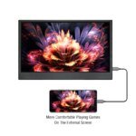 Anmite 15.6-Inch Portable Touch Monitor 1080P HDR 16:9 Low Blue Light For XBox PS4 / 5 Switch Cell Phone PC Loptop Extension - Image 6