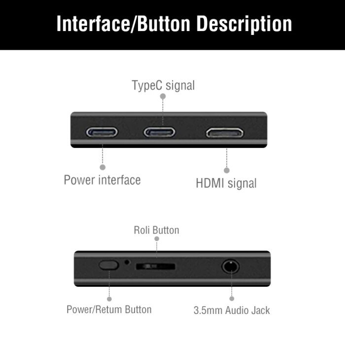Anmite 15.6-Inch Portable Touch Monitor 1080P Hdr 16:9 Low Blue Light For Xbox Ps4 / 5 Switch Cell Phone Pc Loptop Extension - Image 4